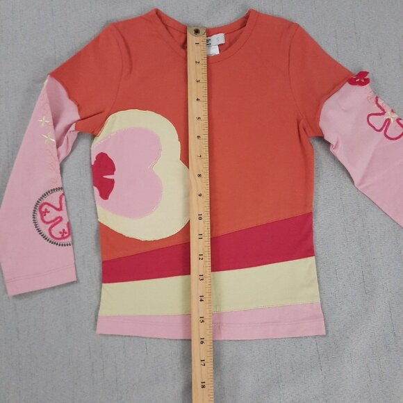 Deux par Deux Girls Outfit 5 Orange Pink Top Velour Stripe Pants Y2K 2000s Retro - Picture 13 of 16